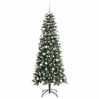 Albero di Natale Artificiale-Albero Natalizio con 300 LED Verde 180 cm 743983