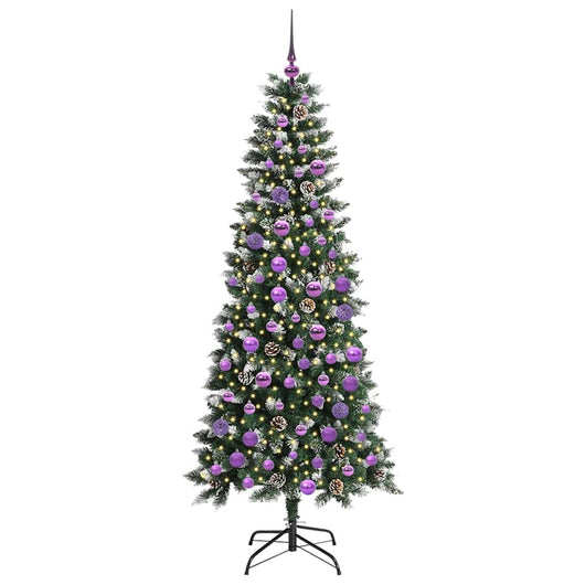 Albero di Natale Artificiale-Albero Natalizio con 300 LED Verde 180 cm 304022