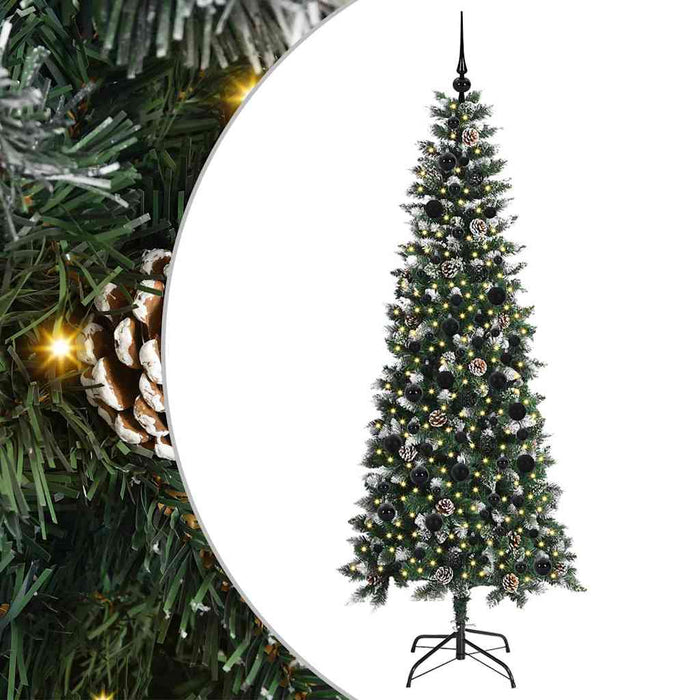 Albero di Natale Artificiale-Albero Natalizio con 300 LED Verde 210 cm 192551