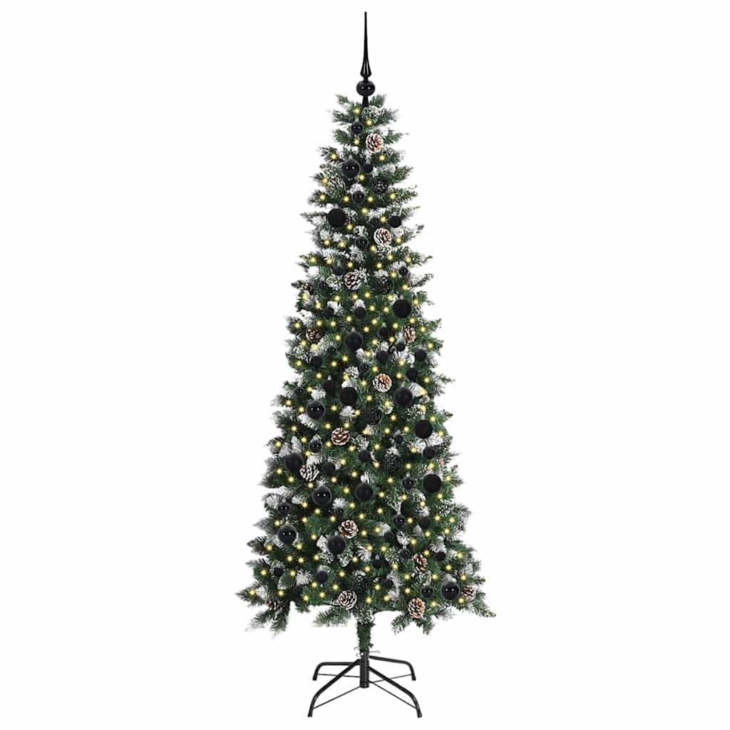 Albero di Natale Artificiale-Albero Natalizio con 300 LED Verde 210 cm 192551