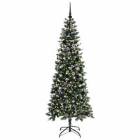 Albero di Natale Artificiale-Albero Natalizio con 300 LED Verde 210 cm 192551