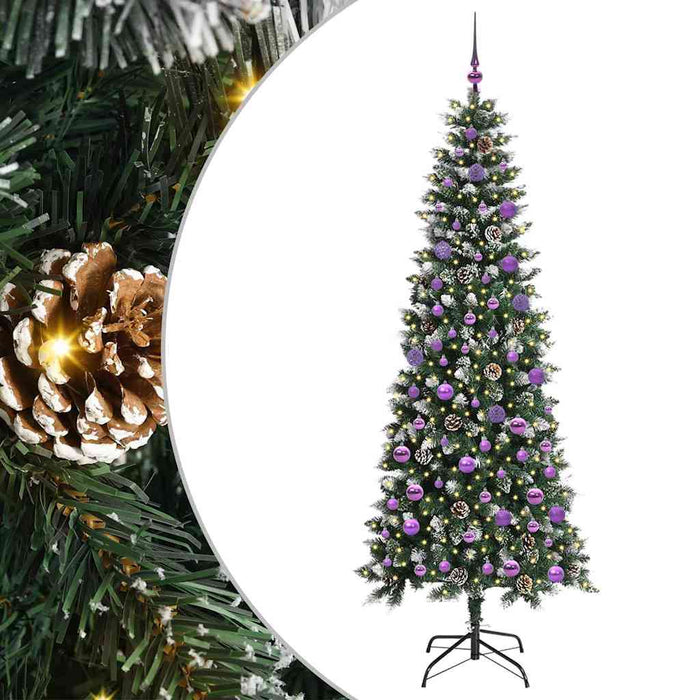 Albero di Natale Artificiale-Albero Natalizio con 300 LED Verde 210 cm 468601