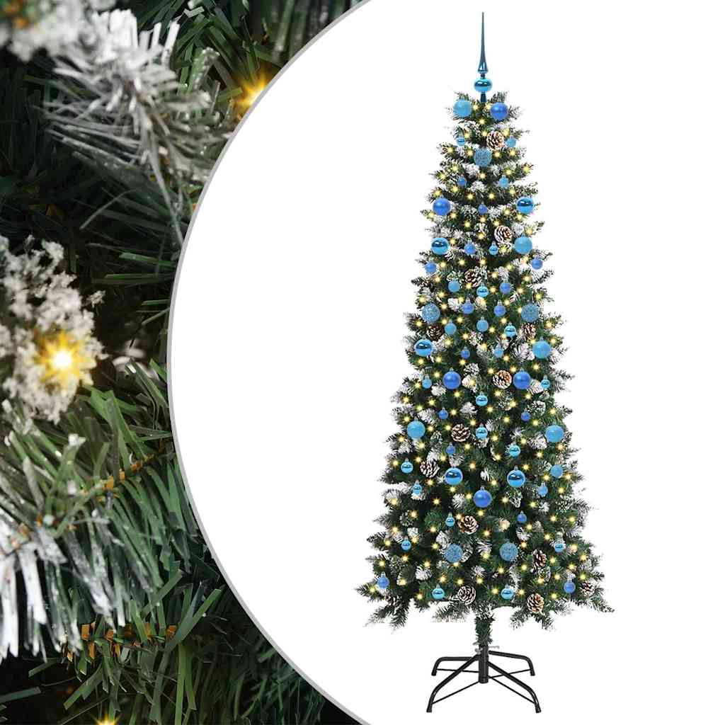 Albero di Natale Artificiale-Albero Natalizio con 300 LED Verde 210 cm 782698