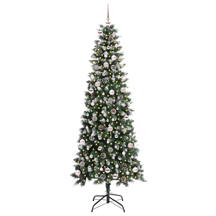 Albero di Natale Artificiale-Albero Natalizio con 300 LED Verde 240 cm 810608