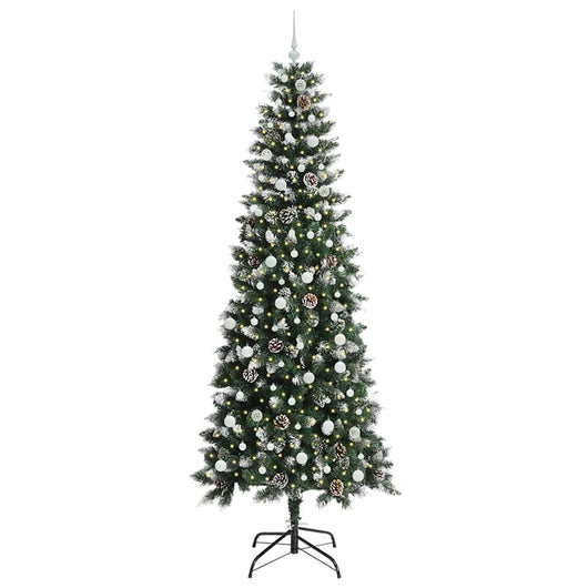 Albero di Natale Artificiale-Albero Natalizio con 300 LED Verde 240 cm 229050