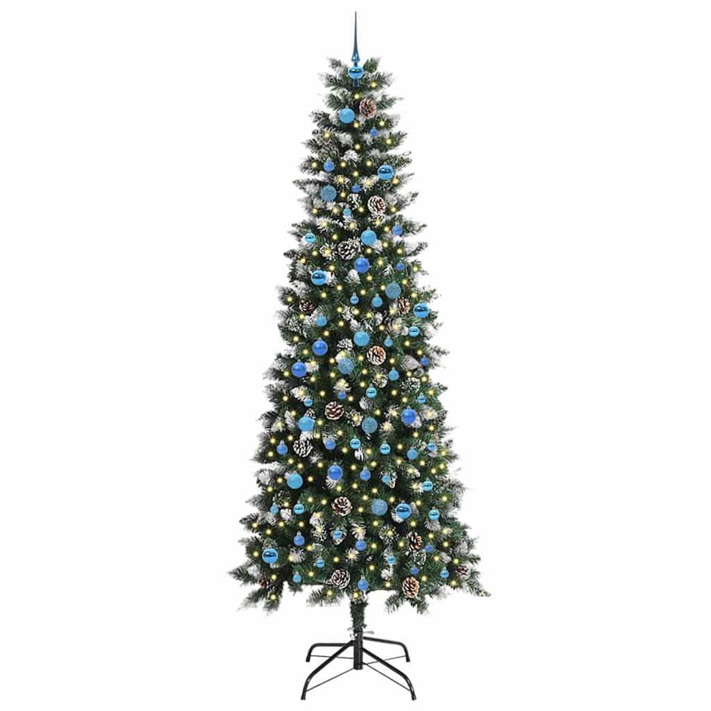 Albero di Natale Artificiale-Albero Natalizio con 300 LED Verde 240 cm 153187