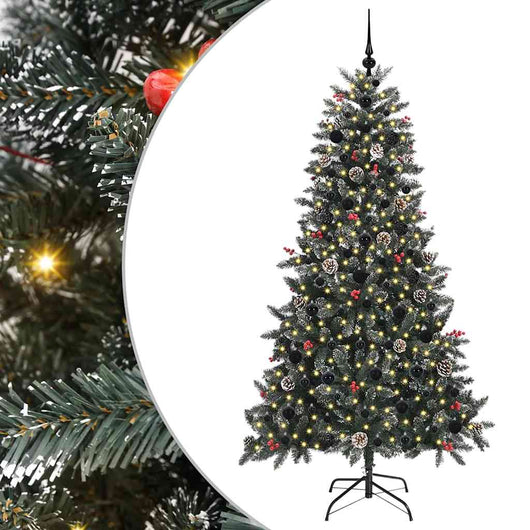 Albero di Natale Artificiale-Albero Natalizio con 300 LED Verde 180 cm 396989