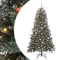 Albero di Natale Artificiale-Albero Natalizio con 300 LED Verde 180 cm 161354