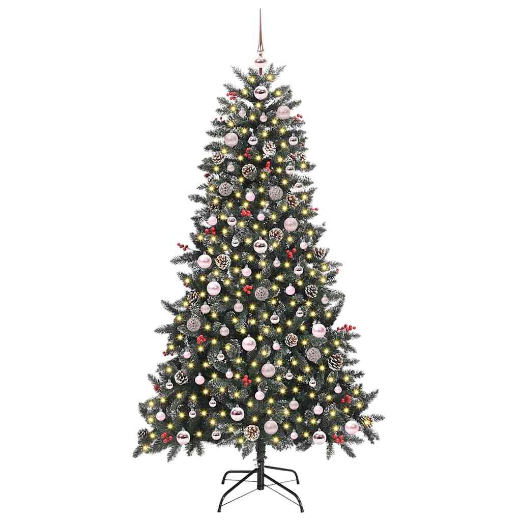 Albero di Natale Artificiale-Albero Natalizio con 300 LED Verde 180 cm 161354