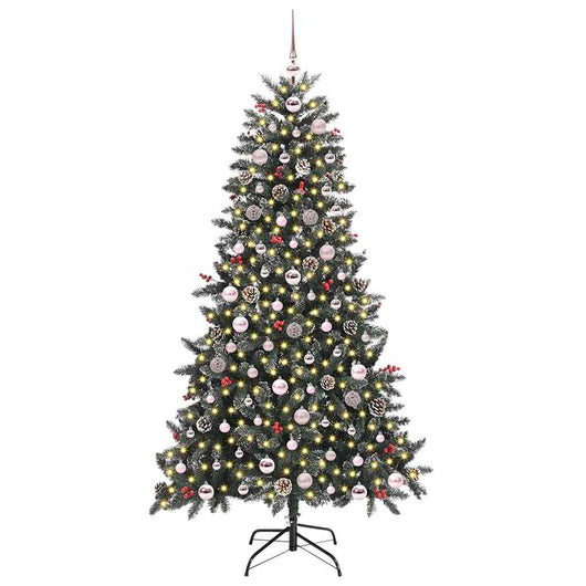 Albero di Natale Artificiale-Albero Natalizio con 300 LED Verde 180 cm 161354