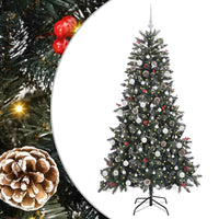 Albero di Natale Artificiale-Albero Natalizio con 300 LED Verde 180 cm 190472