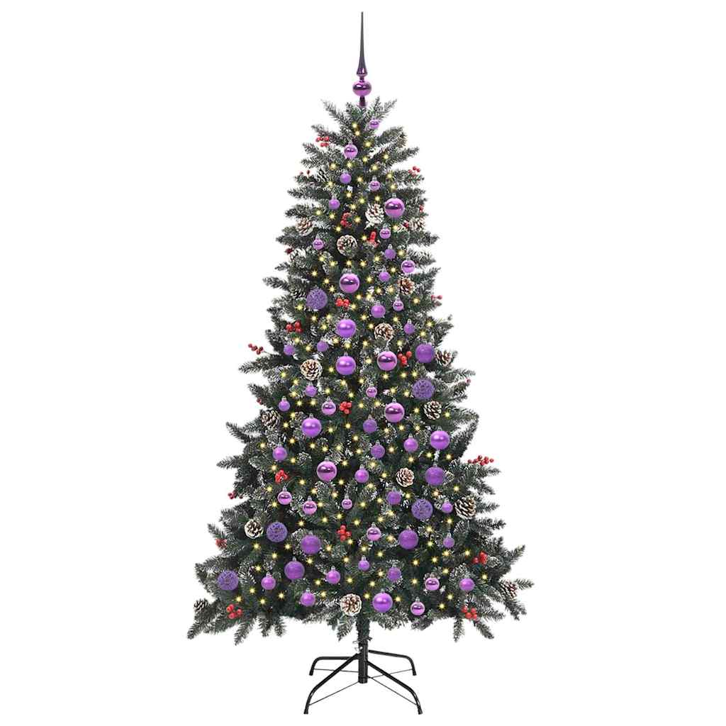 Albero di Natale Artificiale-Albero Natalizio con 300 LED Verde 180 cm 361832