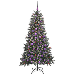Albero di Natale Artificiale-Albero Natalizio con 300 LED Verde 180 cm 361832