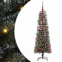 Albero di Natale Artificiale-Albero Natalizio con 150 LED Verde 120 cm 515820