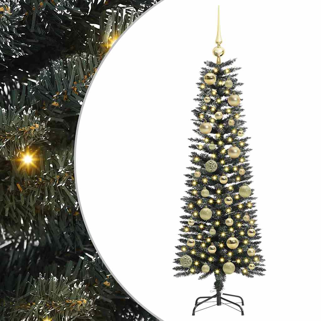 Albero di Natale Artificiale-Albero Natalizio con 150 LED Verde 120 cm 947614
