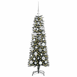 Albero di Natale Artificiale-Albero Natalizio con 150 LED Verde 120 cm 329846