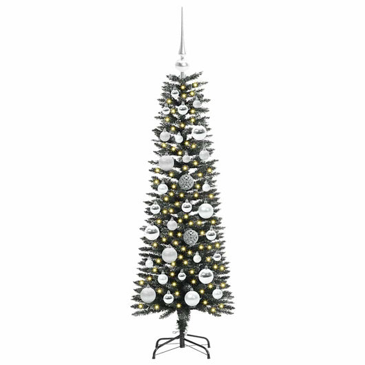 Albero di Natale Artificiale-Albero Natalizio con 150 LED Verde 120 cm 329846