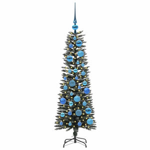 Albero di Natale Artificiale-Albero Natalizio con 150 LED Verde 120 cm 883748