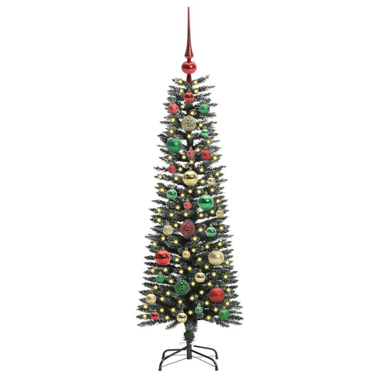 Albero di Natale Artificiale-Albero Natalizio con 150 LED Verde 120 cm 411815
