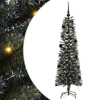 Albero di Natale Artificiale-Albero Natalizio con 150 LED Verde 150 cm 136236