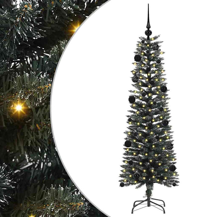 Albero di Natale Artificiale-Albero Natalizio con 150 LED Verde 150 cm 136236