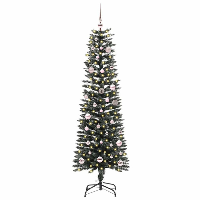 Albero di Natale Artificiale-Albero Natalizio con 150 LED Verde 150 cm 621977