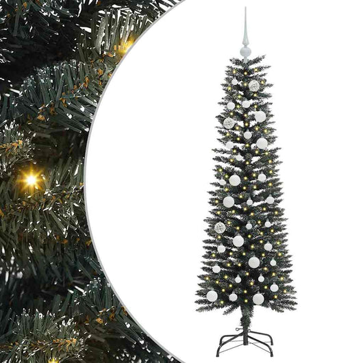 Albero di Natale Artificiale-Albero Natalizio con 150 LED Verde 150 cm 192275