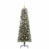 Albero di Natale Artificiale-Albero Natalizio con 150 LED Verde 150 cm 421934