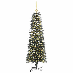 Albero di Natale Artificiale-Albero Natalizio con 150 LED Verde 150 cm 421934