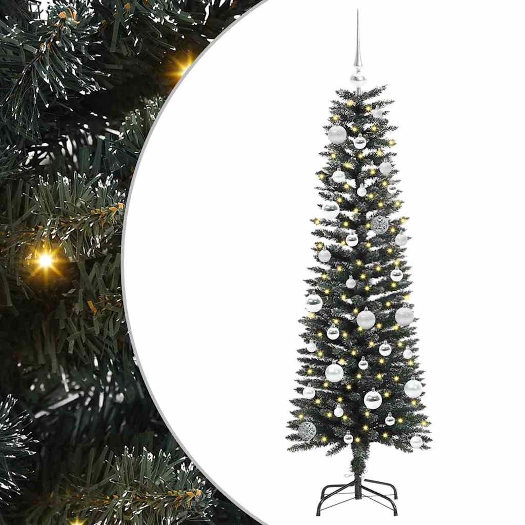 Albero di Natale Artificiale-Albero Natalizio con 150 LED Verde 150 cm 994511