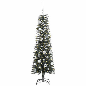 Albero di Natale Artificiale-Albero Natalizio con 150 LED Verde 150 cm 994511