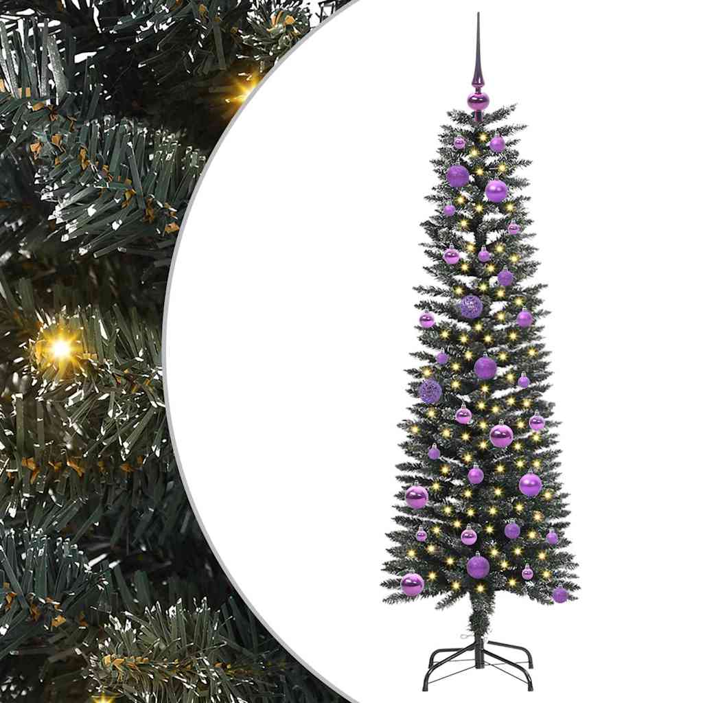 Albero di Natale Artificiale-Albero Natalizio con 150 LED Verde 150 cm 241225