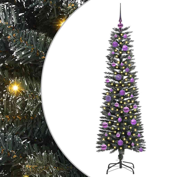 Albero di Natale Artificiale-Albero Natalizio con 150 LED Verde 150 cm 241225