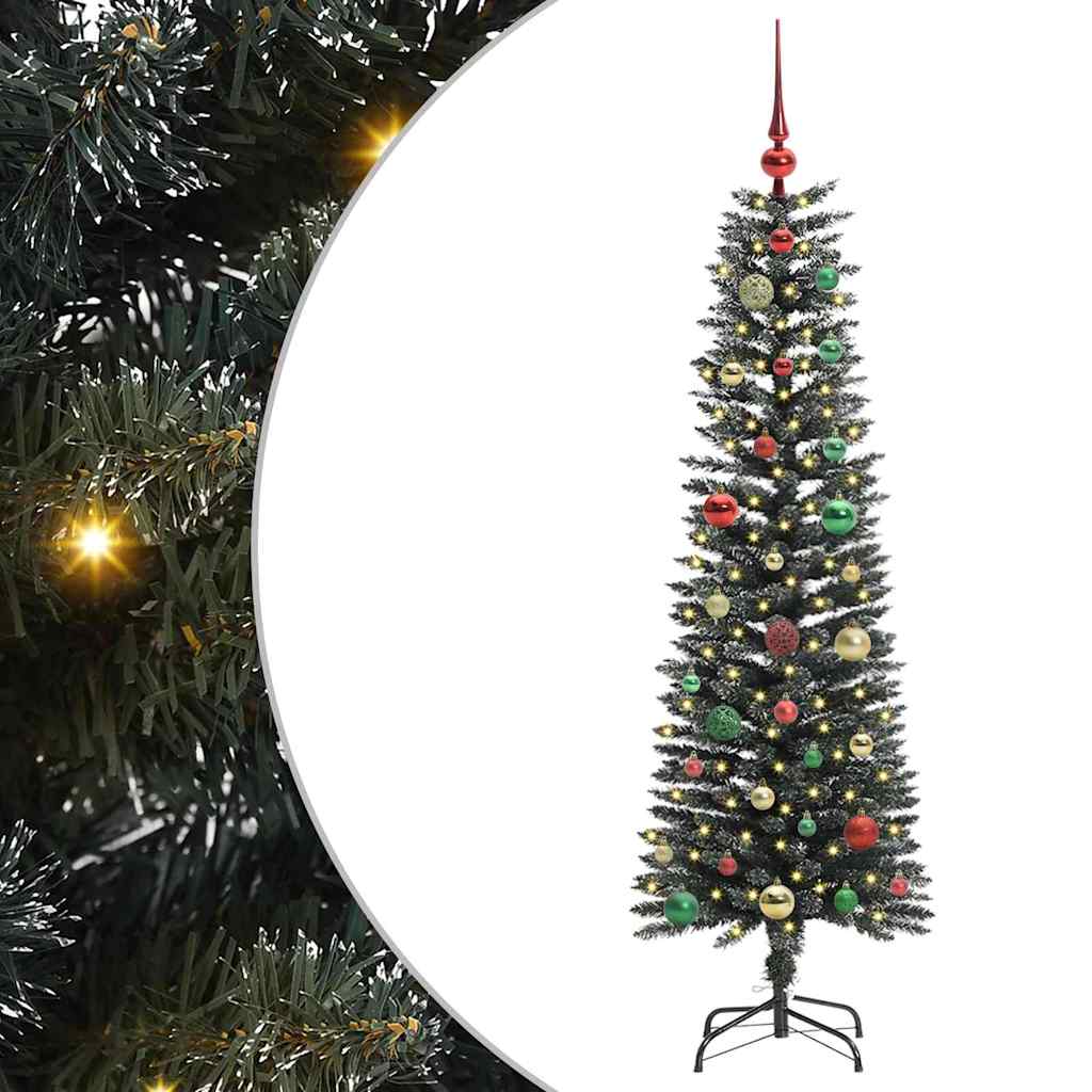Albero di Natale artificiale con 150 LED Verde 43 x 43 x 150 cm 3395936