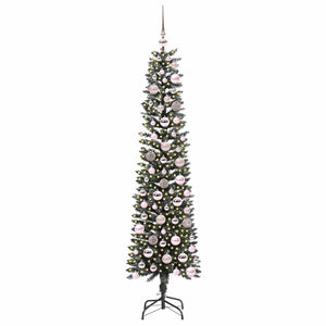 Albero di Natale Artificiale-Albero Natalizio con 300 LED Verde 180 cm 219694