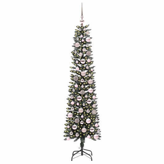 Albero di Natale Artificiale-Albero Natalizio con 300 LED Verde 180 cm 219694