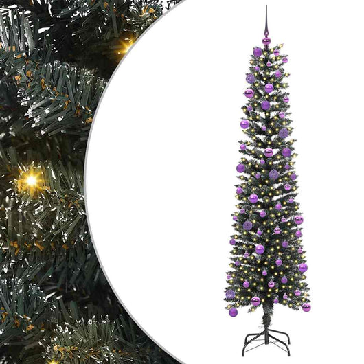 Albero di Natale Artificiale-Albero Natalizio con 300 LED Verde 180 cm 966734