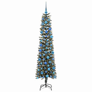 Albero di Natale Artificiale-Albero Natalizio con 300 LED Verde 180 cm 365822
