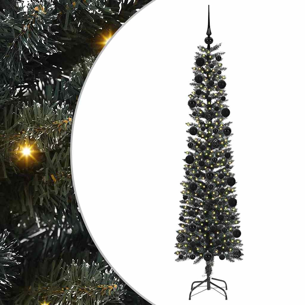 Albero di Natale Artificiale-Albero Natalizio con 300 LED Verde 210 cm 561044