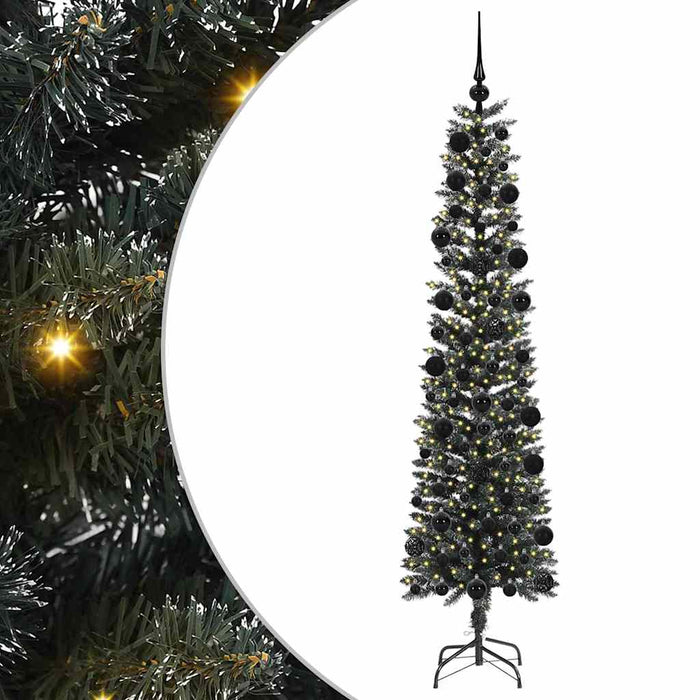 Albero di Natale Artificiale-Albero Natalizio con 300 LED Verde 210 cm 561044