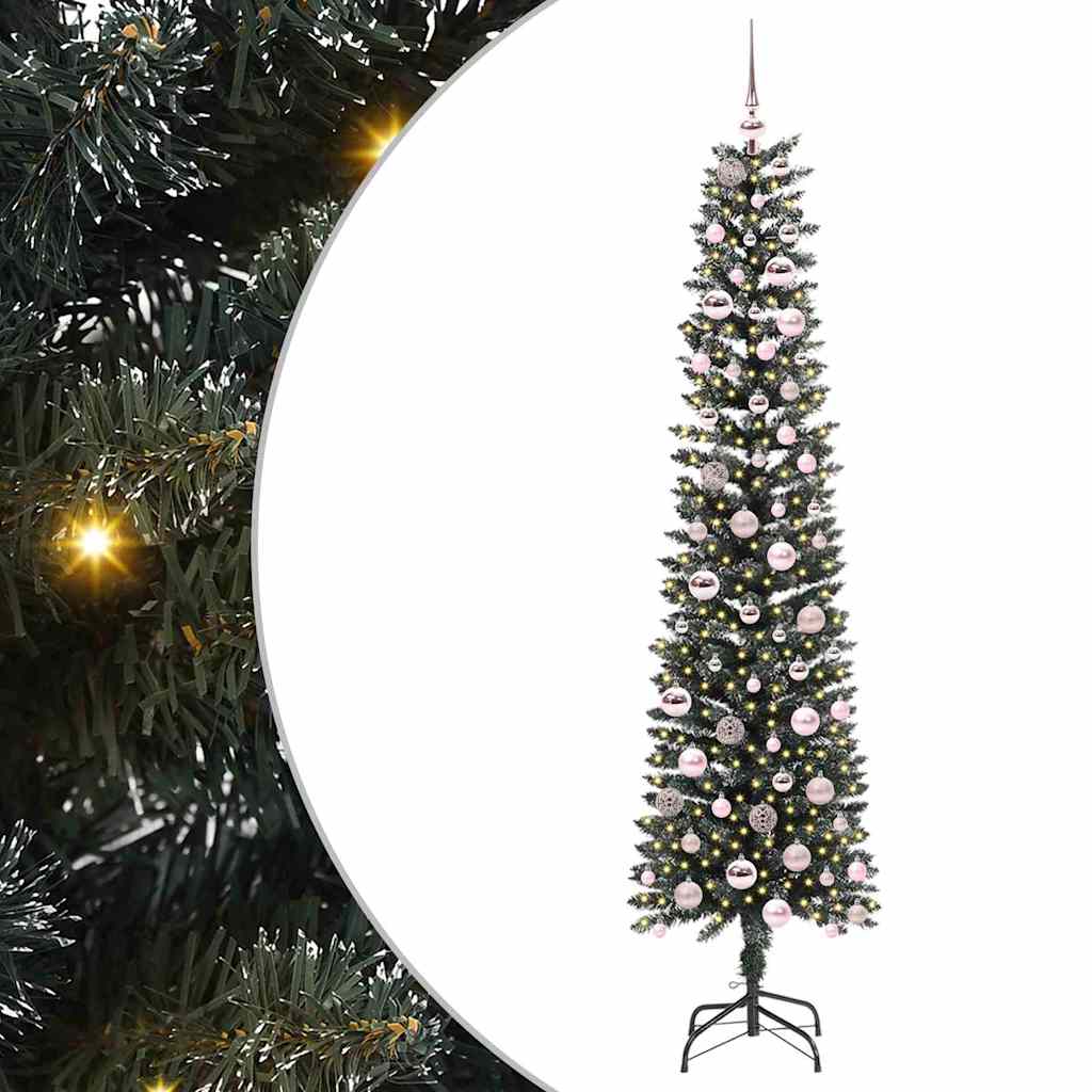 Albero di Natale Artificiale-Albero Natalizio con 300 LED Verde 210 cm 932836