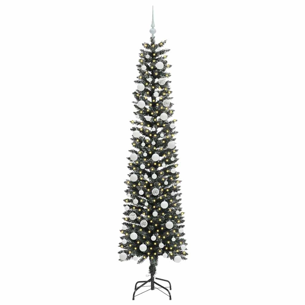 Albero di Natale Artificiale-Albero Natalizio con 300 LED Verde 210 cm 194069