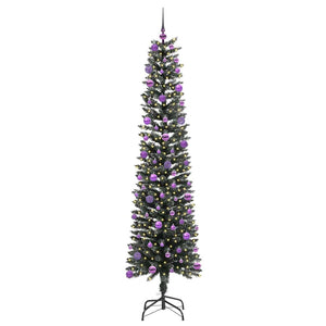 Albero di Natale Artificiale-Albero Natalizio con 300 LED Verde 210 cm 421298
