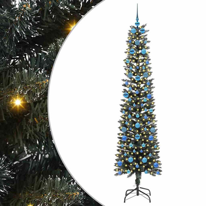 Albero di Natale Artificiale-Albero Natalizio con 300 LED Verde 210 cm 980631