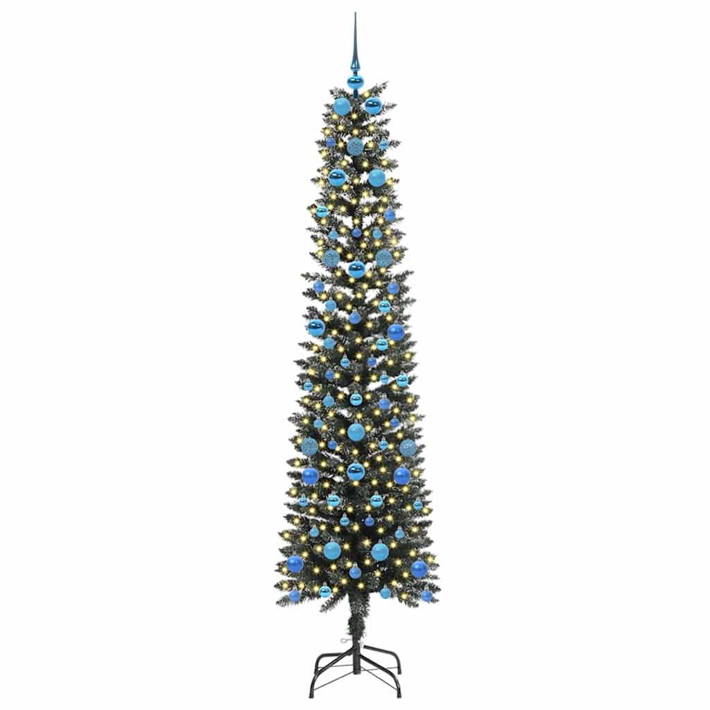 Albero di Natale Artificiale-Albero Natalizio con 300 LED Verde 210 cm 980631