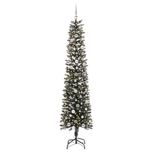 Albero di Natale Artificiale-Albero Natalizio con 300 LED Verde 240 cm 892441