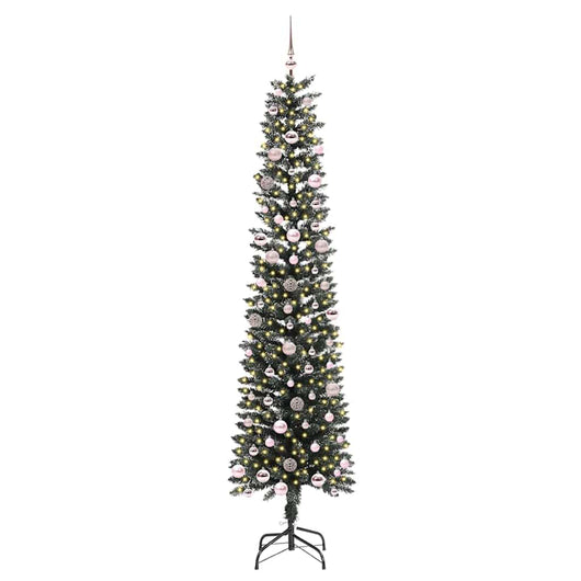 Albero di Natale Artificiale-Albero Natalizio con 300 LED Verde 240 cm 892441