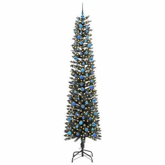 Albero di Natale Artificiale-Albero Natalizio con 300 LED Verde 240 cm 446414
