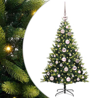 Albero di Natale Artificiale Pieghevole 150 LED Verde 120 cm 3395975
