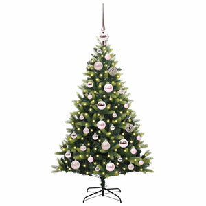 Albero di Natale Artificiale Pieghevole 150 LED Verde 120 cm 3395975